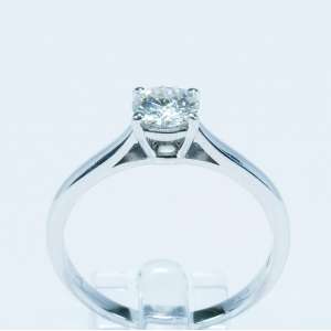 Anello Donna Solitario Oro bianco Moissanite C.0,54