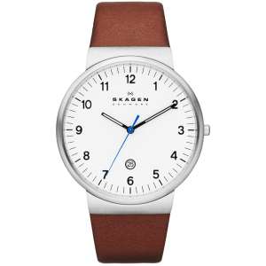 Orologio uomo Skagen ANCHER SKW6082  Acciaio Pelle