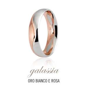 FEDE UNOAERRE GALASSIA COLLEZIONE FEDI 9.0 IN ORO BIANCO E ROSA REF. 050AFC009/0000