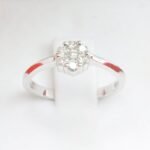 Anello corona effetto solitario Diamanti ANODH027 oro bianco 18 kt