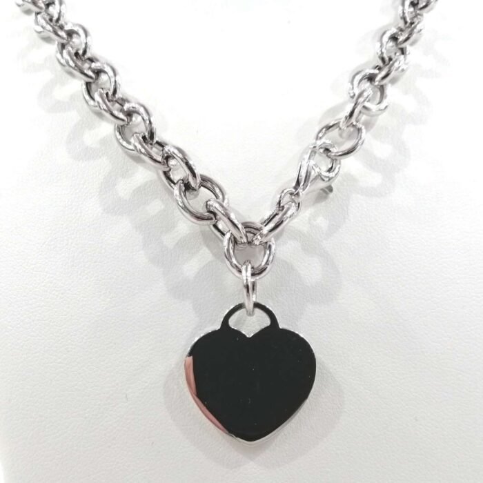 collana girocollo Cuore Argento rollò grande - immagine 4