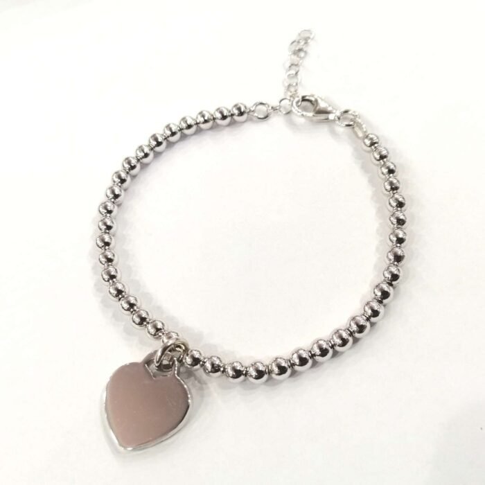 Bracciale Boule Cuore Argento Donna - immagine 4