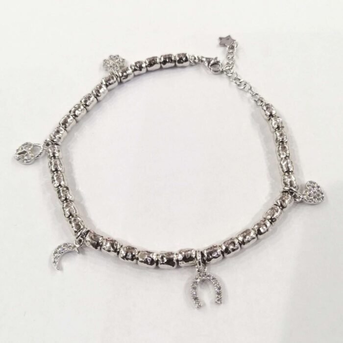 Bracciale Donna Argento Pepite Charms Zirconi - immagine 3