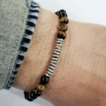 Bracciale Uomo DandyStreet Elastico Pietre dure Silver - immagine 2