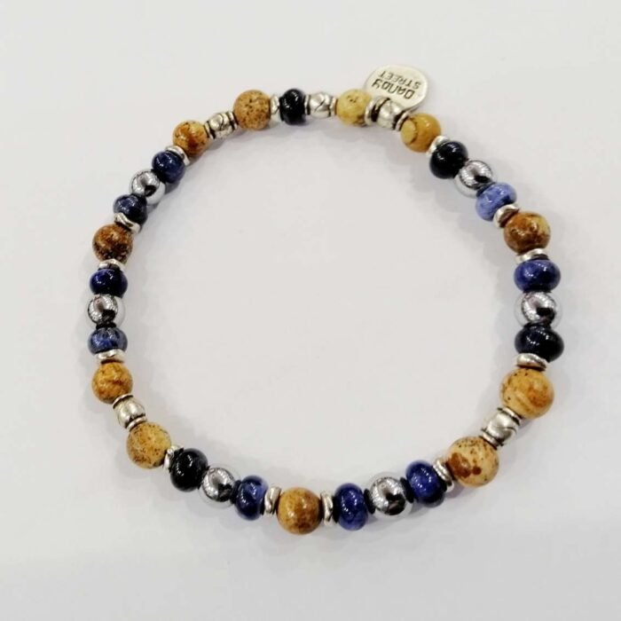 Bracciale Uomo DandyStreet Elastico Pietre dure Silver - immagine 2