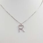 Collana Donna Girocollo Iniziale R Oro Diamanti
