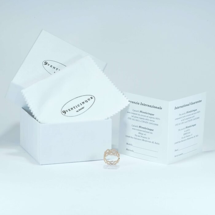 Anello fascia in argento e zirconi 9venticinque by bibigì St. Tropez  7ANR007X - immagine 6