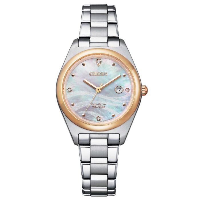 Orologio donna EcoDrive Citizen Lady Super Titanio  bicolore EW2606-87Y - immagine 2