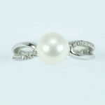 Comete Anello Perla Diamanti ANBB2078 oro bianco - immagine 3