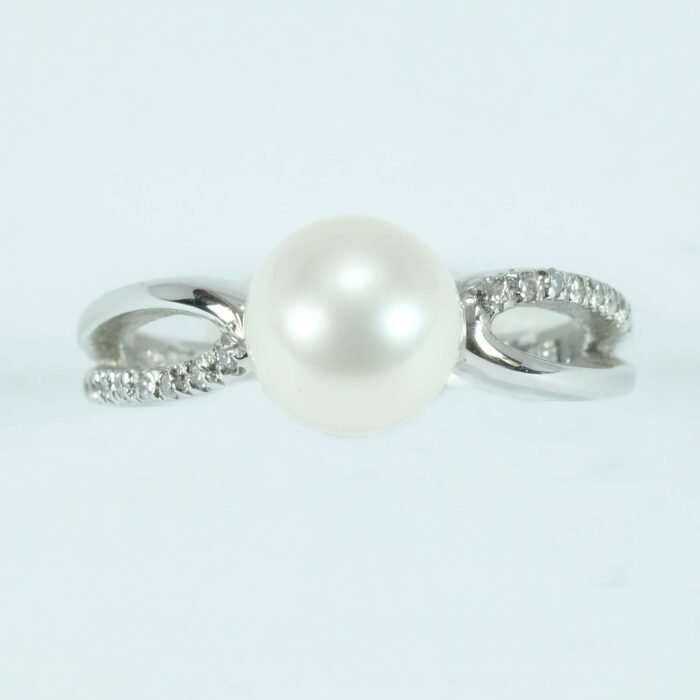Comete Anello Perla Diamanti ANBB2078 oro bianco - immagine 3