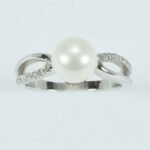 Comete Anello Perla Diamanti ANBB2078 oro bianco