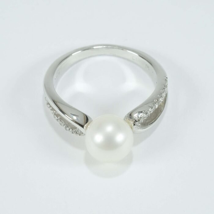Comete Anello Perla Diamanti ANBB2078 oro bianco - immagine 4