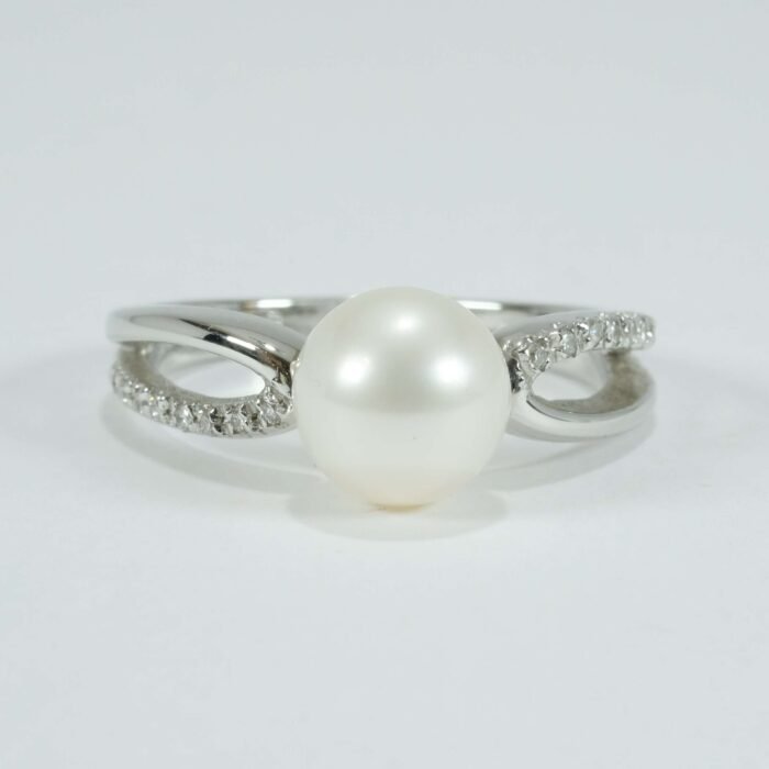 Comete Anello Perla Diamanti ANBB2078 oro bianco - immagine 6