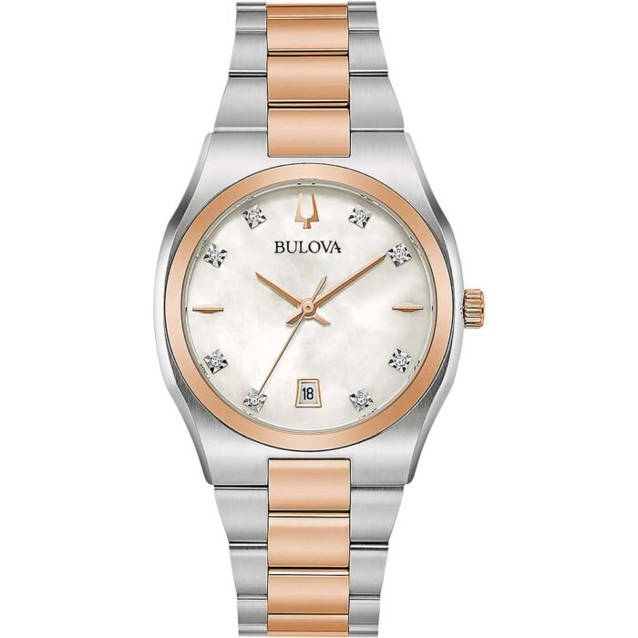 Orologio Donna Bulova Surveyor Lady bicolore rosè diamanti 98P199 - immagine 2
