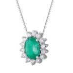 Collana Oro Smeraldo Diamanti Kate DEMETRA MONTECARLO 139.S.040.012.W.A2