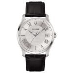 Orologio Classico Wilton Silver Pelle Bulova 96B388