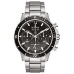 Orologio Crono Uomo Acciaio Nero MARINE STAR BULOVA 96B272