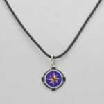 Uomo argento Arcadia Collana Silver Smalto Corda Nautica MD62