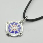 Uomo argento Arcadia Collana Silver Smalto Corda Nautica MD62 - immagine 2