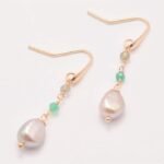Orecchini Pendenti perle multicolor pietre naturali argento dorato KIODAMA ORSR81