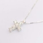 Collana Girocollo oro bianco Croce Diamanti  024 GICR296 - immagine 2