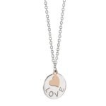 Collana charm Love argento oro rosa  JCN0539 Jack&co
