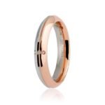 Fede Nuziale Eterna UNOAERRE Bianco Rosa Diamanti 070AFC290-0030