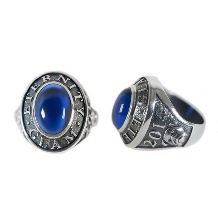 ANELLO Uomo Argento Blu COLLAGE  Glam  A067 - immagine 2