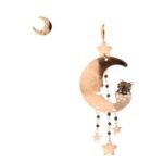 ORECCHINI LE FAVOLE CON LUNA E PIETRE BLU AG-057-OR