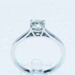 Anello Donna Solitario Oro bianco Moissanite C.1.00