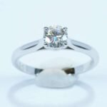 Anello Donna Solitario Oro bianco Moissanite C.1.00 - immagine 3