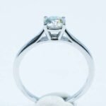 Anello Donna Solitario Oro bianco Moissanite C.1.00 - immagine 4