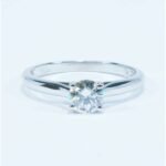 Anello Donna Solitario Oro bianco Moissanite C.1.00 - immagine 5