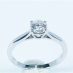 Anello Donna Solitario Oro bianco Moissanite C.1.00 - immagine 6