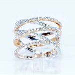 Anello fascia Taormina in argento bicolore e zirconi 9venticinque by bibigì 7ANR0002X2 - immagine 2