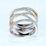 Anello fascia Taormina in argento bicolore e zirconi 9venticinque by bibigì 7ANR0002X2 - immagine 3