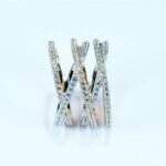 Anello fascia Taormina in argento bicolore e zirconi 9venticinque by bibigì 7ANR0002X2 - immagine 4