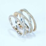 Anello fascia Taormina in argento bicolore e zirconi 9venticinque by bibigì 7ANR0002X2 - immagine 5