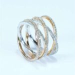 Anello fascia Taormina in argento bicolore e zirconi 9venticinque by bibigì 7ANR0002X2 - immagine 6