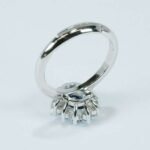 Anello Kate Blu Argento Zirconi Regolabile Fiore grande Princess - immagine 7