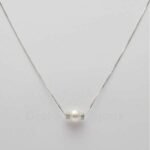 Collana Girocollo Oro bianco Perla e Diamanti