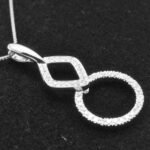 Collana Oro bianco 18 Kt Diamanti fantasia CODH012 - immagine 2