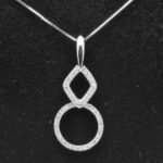 Collana Oro bianco 18 Kt Diamanti fantasia CODH012