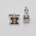 Gemelli Acciaio Uomo Zircone nero LIZGEM024 - immagine 2