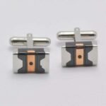 Gemelli Acciaio Uomo Zircone nero LIZGEM024