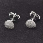 Orecchini a goccia Oro bianco 18 Kt pavè Diamanti ORODH012 - immagine 2