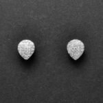 Orecchini a goccia Oro bianco 18 Kt pavè Diamanti ORODH012