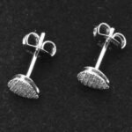 Orecchini a goccia Oro bianco 18 Kt pavè Diamanti ORODH012 - immagine 3