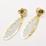 Orecchini Pendenti Argento Bicolore LIZOR092 - immagine 2