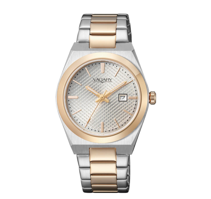 Orologio Donna quarzo solo tempo bicolore acciaio oro rosè Vagary by Citizen IU3-134-11 Bianco - immagine 2